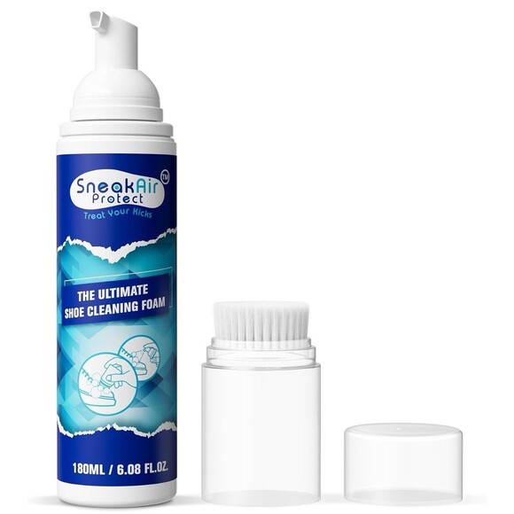 SneakAir Protect Sneaker Cleaner Foam w/Scrub Applicator 2 Sneaker Cleaning Kit - Picture 1 of 16